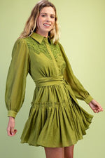 Crinkle Shirt Dress