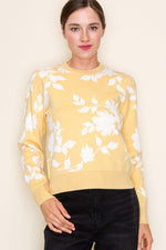 Jacquard Crew Neck Sweater