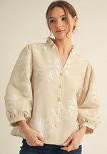 Floral Jacquard Top