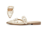 Usuale Gold Pointed Toe Mule