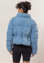 Gray Blue Puffer Coat