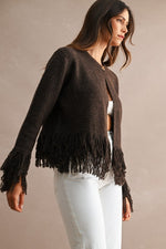 Fringe Trimmed Cardigan