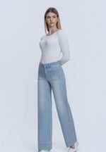 Patch Pocket Striped Jeans