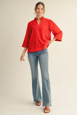 Ruffled Crinkle Top
