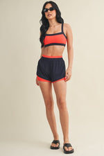 Contrast Block Sports Bra
