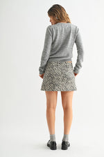 Sasha Zebra Print Micro Skirt