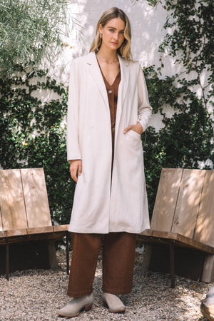 Faux Suede Duster