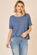 Boatneck Knit Top