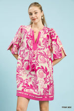 Floral Tassel Mini Dress