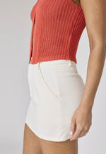 White Denim Skirt