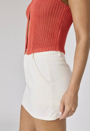 White Denim Skirt