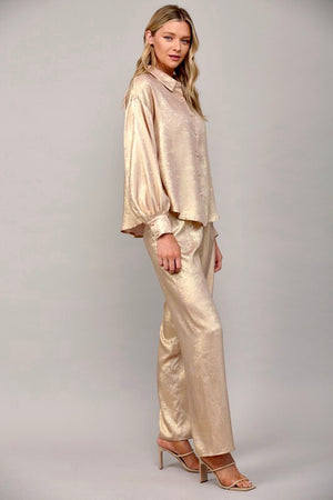 Gold Metallic Pants