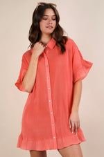 Pleated Mini Dress