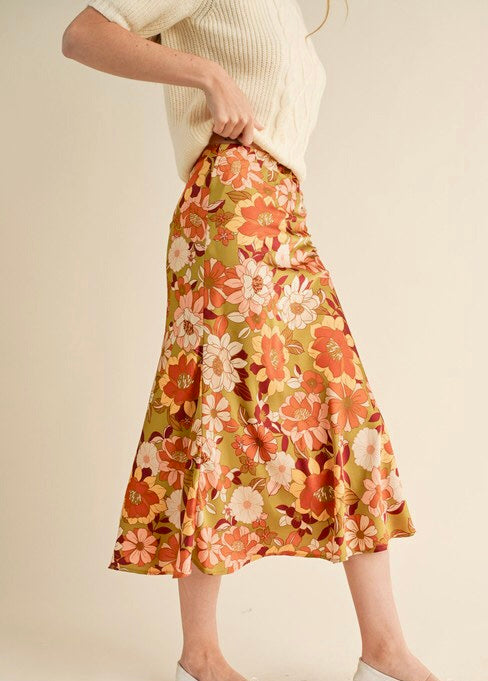 Floral Scene Skirt