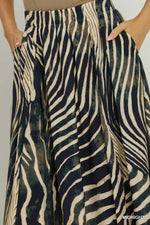 Zebra Print Wide Leg Pants