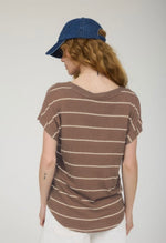 Stripe V-Neck Knit Top