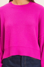 Fuchsia Ribbed Sweater