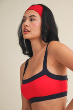 Contrast Block Sports Bra