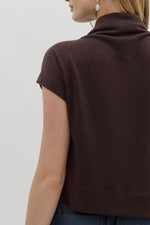 Chocolate Mock Neck Top