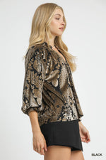 Velvet Damask Blouse