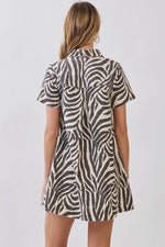 Zebra Print Mini Dress
