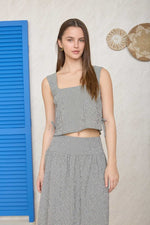 Plaid Side Tie Crop