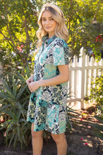 Paisley Patch Dress
