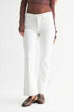 White Cropped Flare Denim