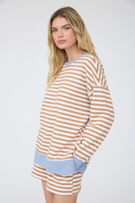 Stripe-Contrast Knit Top