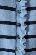 Chelsea Striped Ruffle Cardigan
