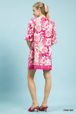 Floral Tassel Mini Dress