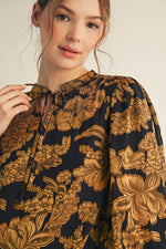 Floral Peasant Top