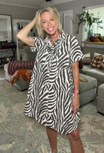 Zebra Print Mini Dress