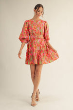 Geo Floral Dress