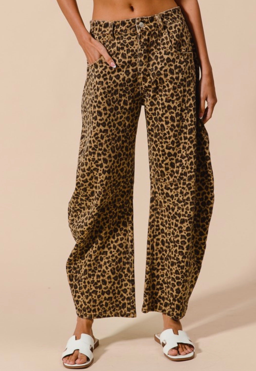 Barrel Leopard Jeans