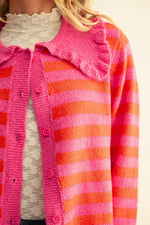 Peter Pan Striped Cardigan