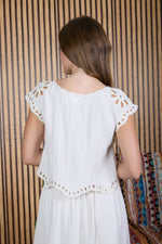 Natural Eyelet Blouse