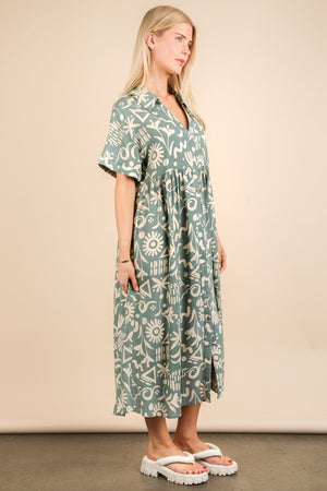 Abstract Midi Dress