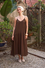 Pleated Pintuck Dress