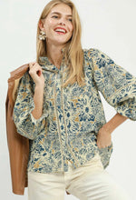 Floral Lace Trim Blouse