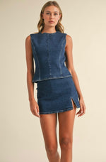 Denim Top & Skirt