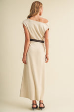 Suede Asymmetric Dress
