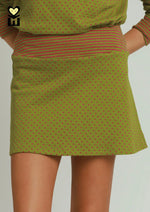 Polka Dot-Stripe Skort