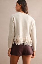 Fringe Trimmed Sweater