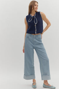 Cuffed Stripe Pants