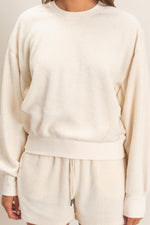 Contrast Fleece Shorts Set