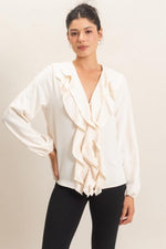 Cascading Ruffles Blouse