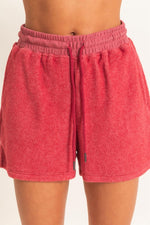 Contrast Fleece Shorts Set