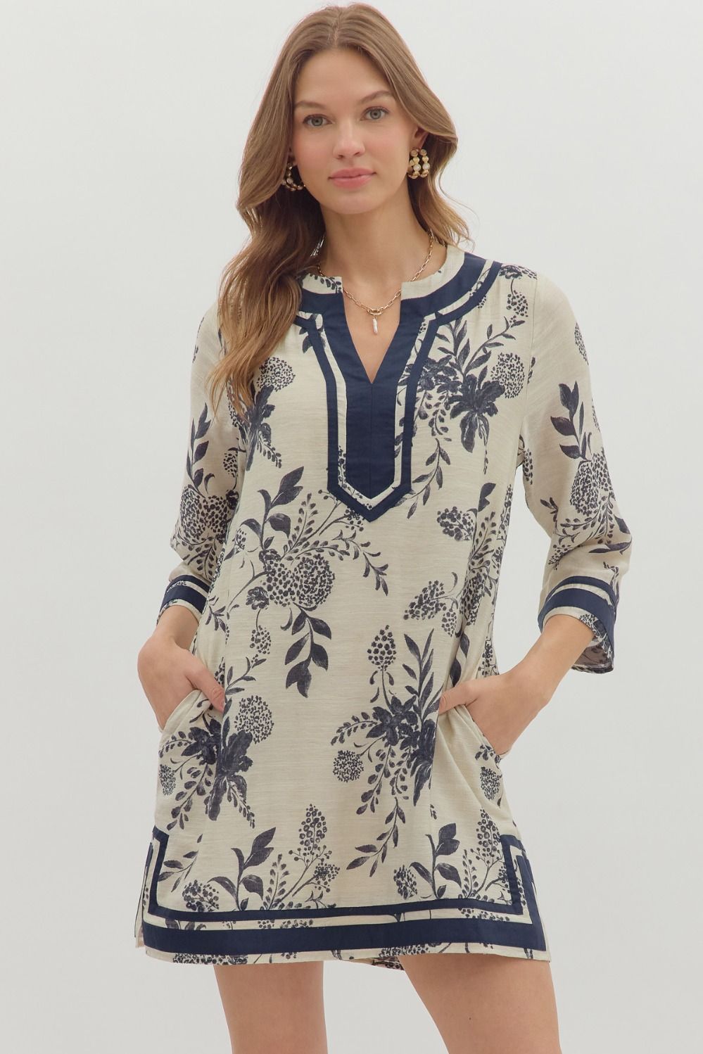 Key Trim Dress