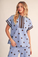 Peri Polka-Dot Top